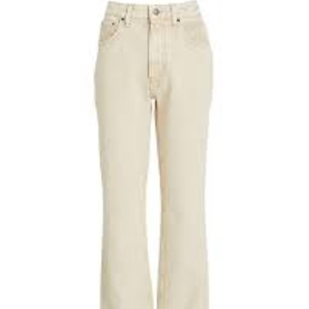 GRLFRND Melanie High Rise Boot Cut Beige Jeans 27 (72025)